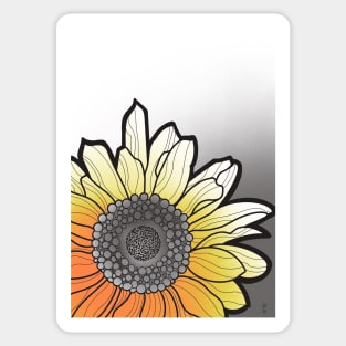 bold style sunflower closeup Sticker